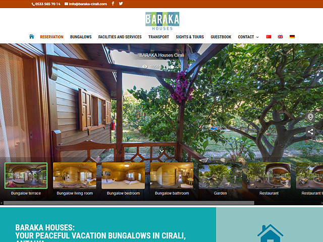 Webpage der BARAKA Houses von der Agentur webamt.de