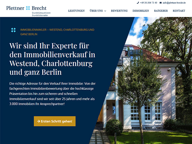 Webseite von Plettner&Brecht von der Online Marketing Agentur webamt.de